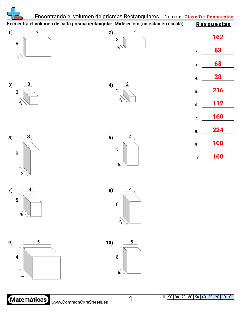 Ejercicios  de volúmenes - encontrar-el-volumen-de-prismas-rectangulares worksheet