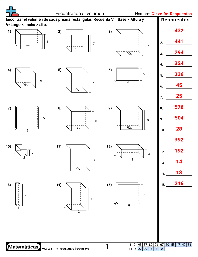 Ejercicios  de volúmenes - encontrar-volumen-transparente worksheet